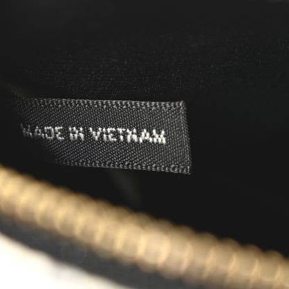 Marc Jacobs Calfskin Snakeskin Embossed Shutter Camera Crossbody Bag Black White 7 of 10