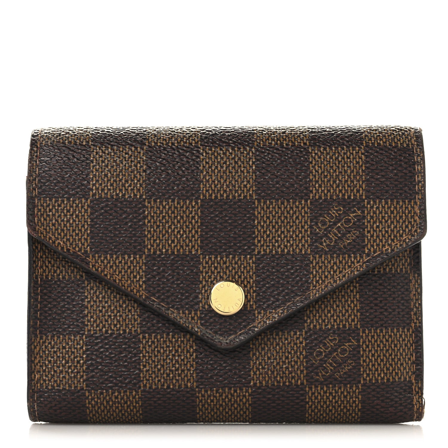 Louis Vuitton Damier Ebene Victorine Wallet Cherry 1 of 12