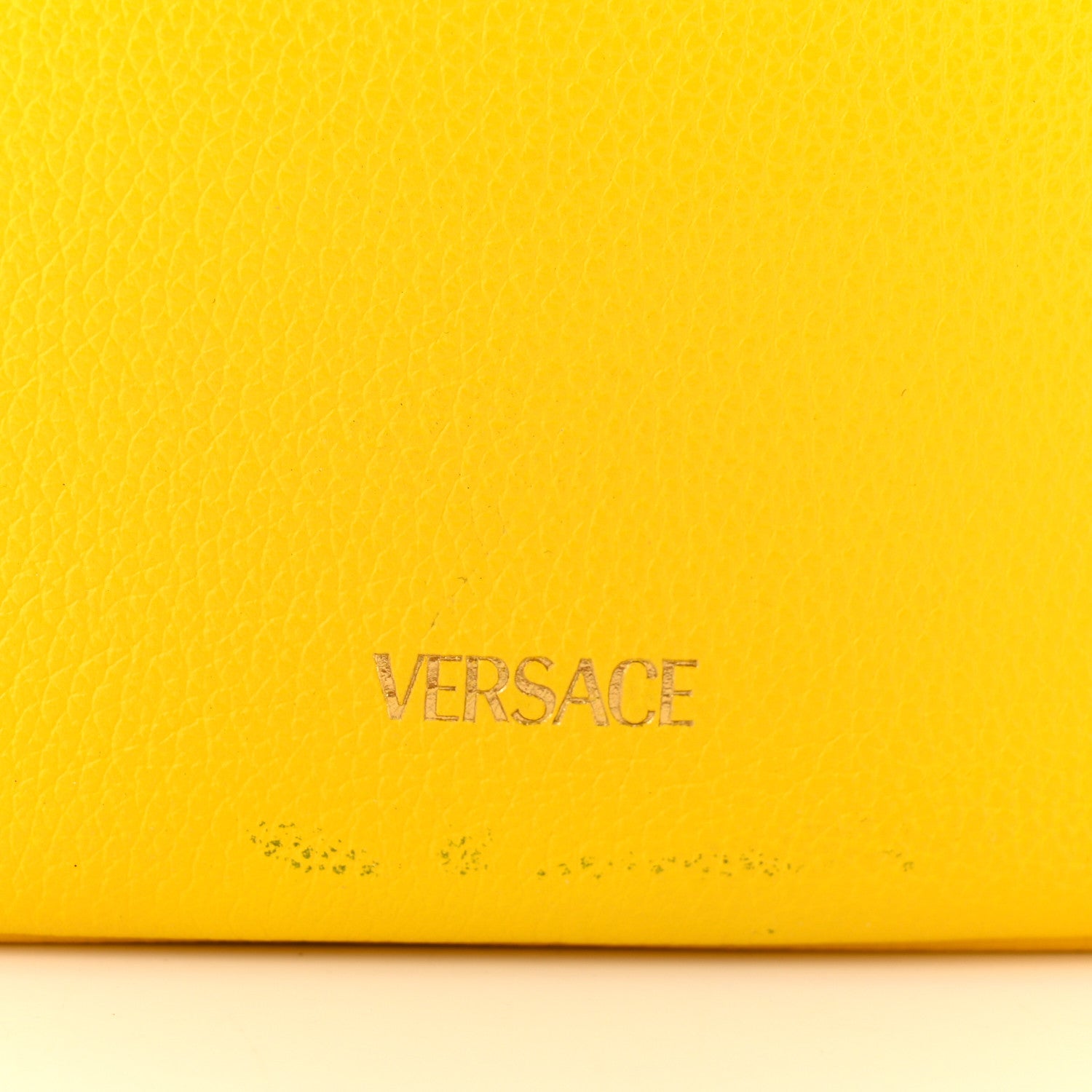 Versace Calfskin La Medusa Mini Hobo Crossbody Yellow 12 of 13