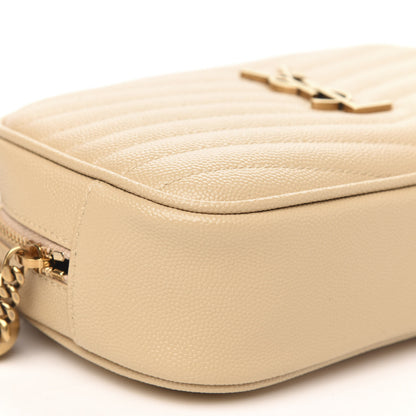 Saint Laurent Grain De Poudre Matelasse Monogram Mini Lou Camera Bag New Powder 8 of 10