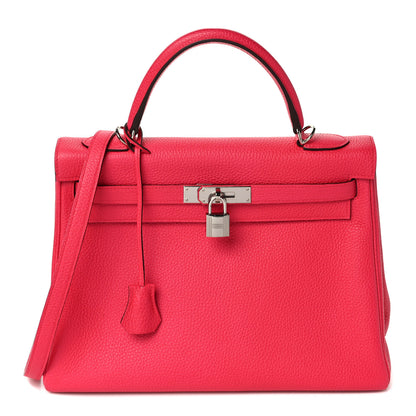 Hermes Taurillon Clemence Kelly Retourne 32 Rose Extreme 1 of 11