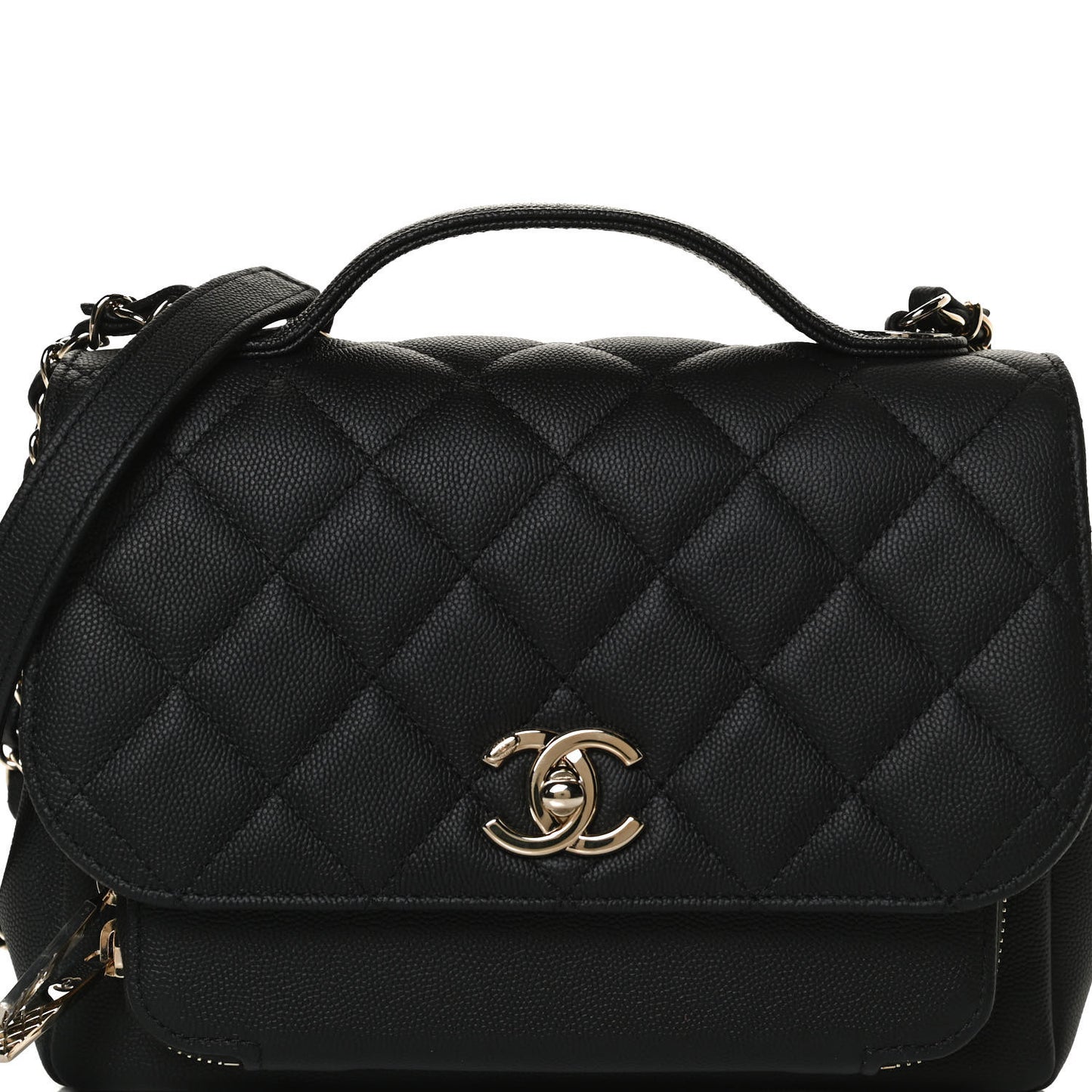 Caviar Quilted Medium Business Affinity Flap Black