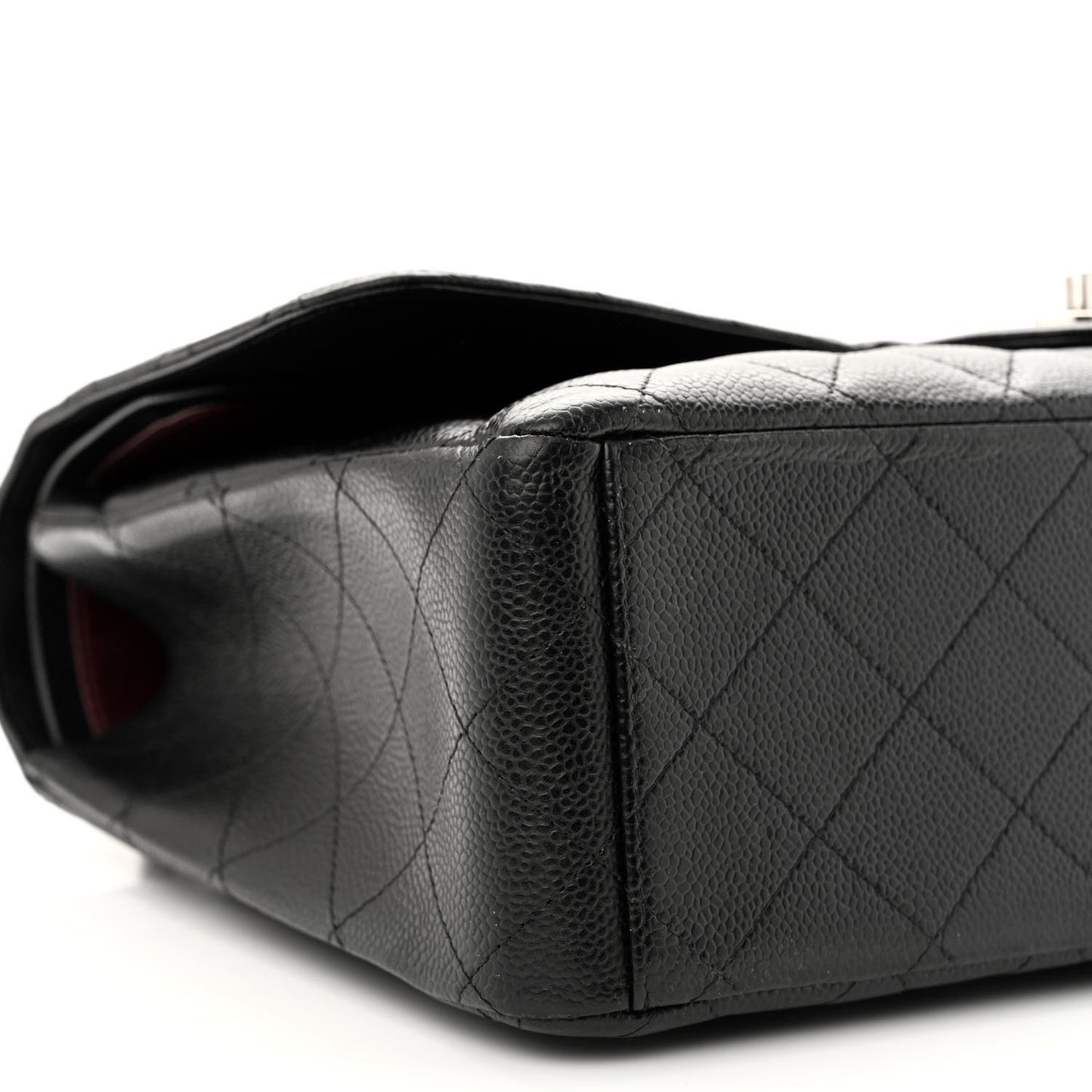Caviar Quilted Maxi Double Flap Black