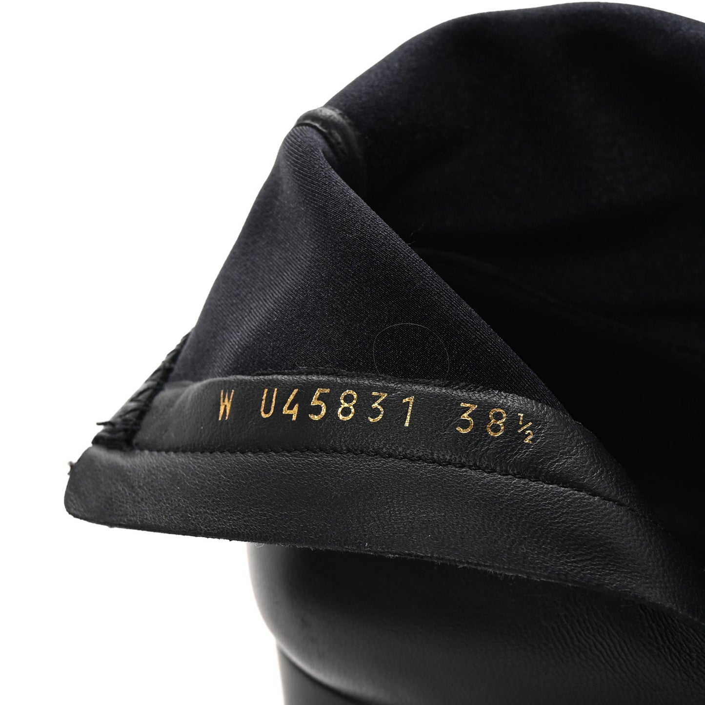 Stretch Lambskin Cap Toe CC Short Boots 38.5 Black