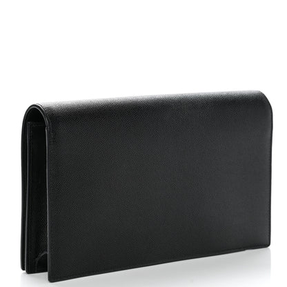 Saint Laurent Grain De Poudre Classic Monogram Kate Clutch Black 3 of 6