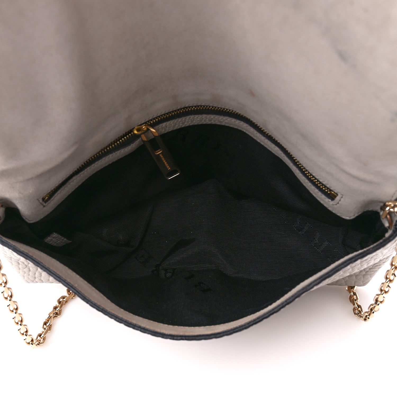Burberry Signature Grain Medium Mildenhall Crossbody Bag Pale Grey 5 of 12