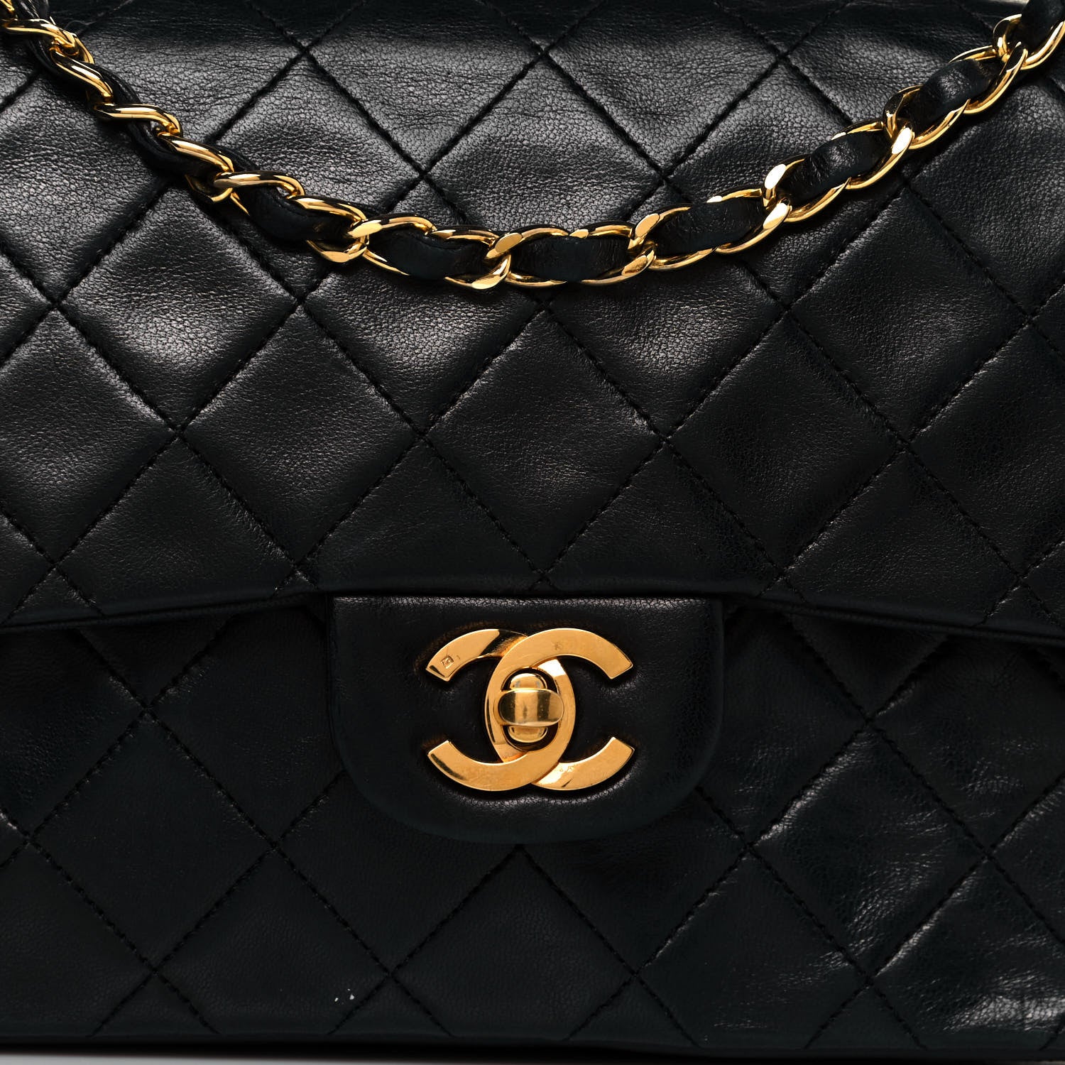 Chanel Lambskin Quilted Small Double Flap Black 6 of 11