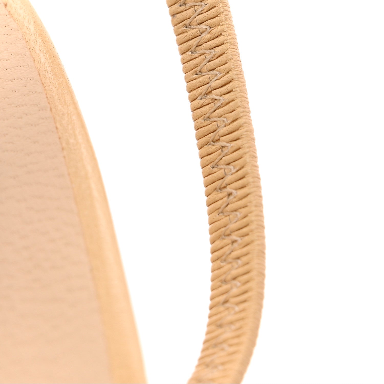 Chanel Goatskin Grosgrain Cap Toe CC Slingback Pumps 36 Beige