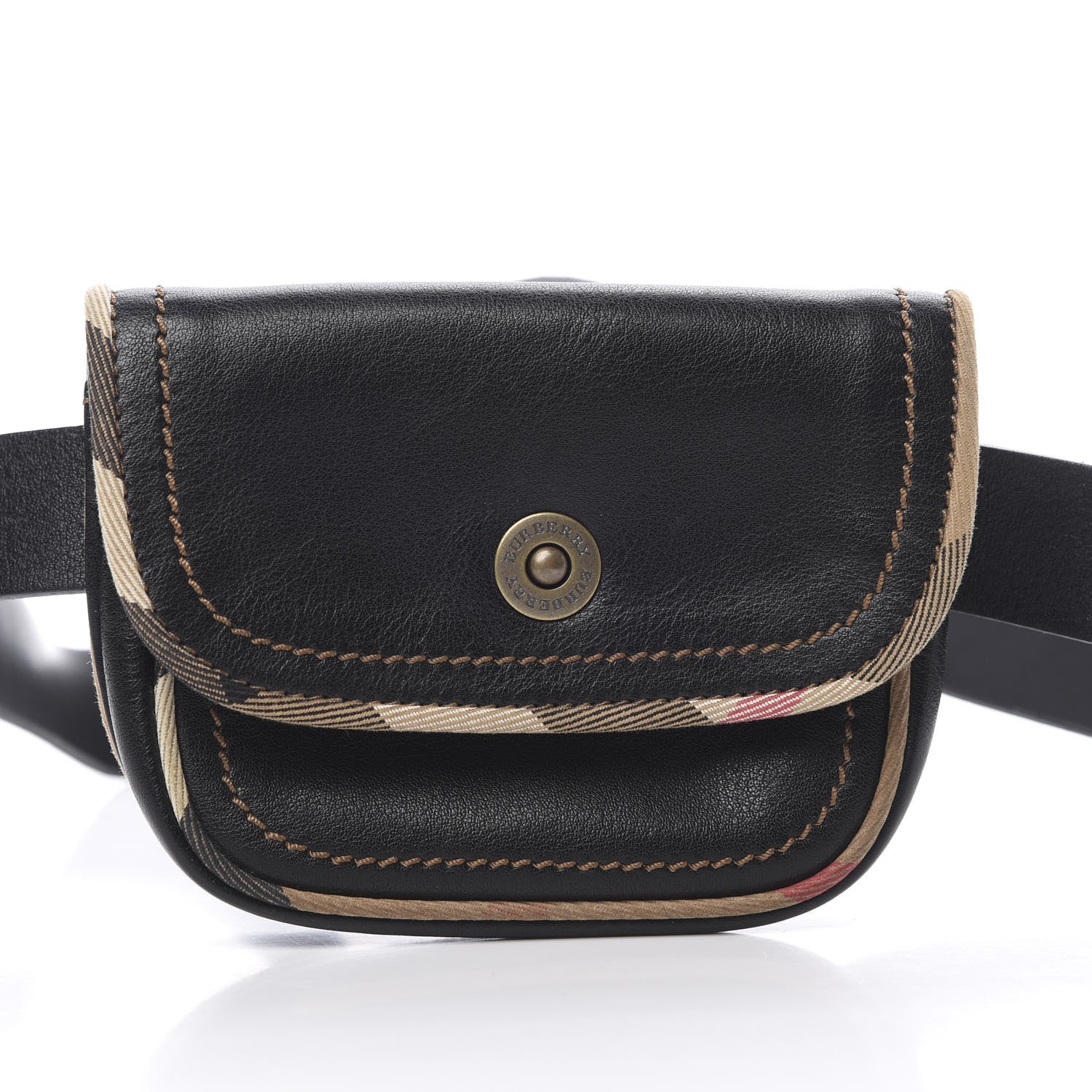Burberry Calfskin Nova Check Small Bum Bag Black 8 of 12