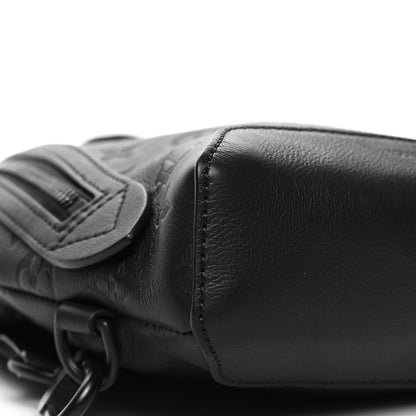 Louis Vuitton Calfskin Shadow Monogram Duo Slingbag Black 8 of 9
