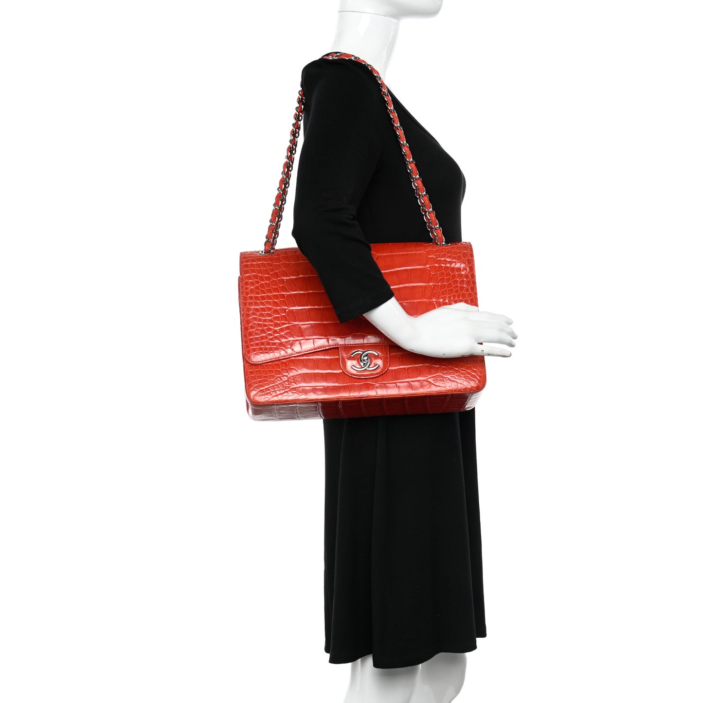 Alligator Maxi Double Flap Red