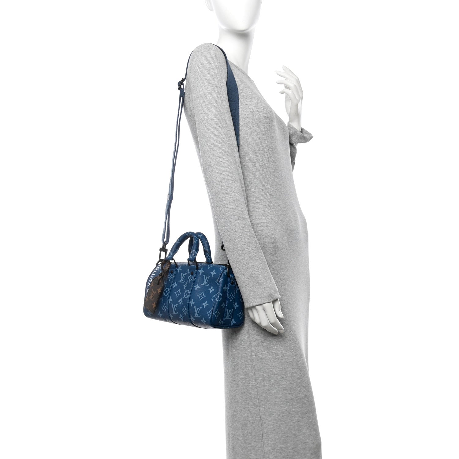 Louis Vuitton Monogram Keepall Bandouliere 25 Atlantic Blue 2 of 12
