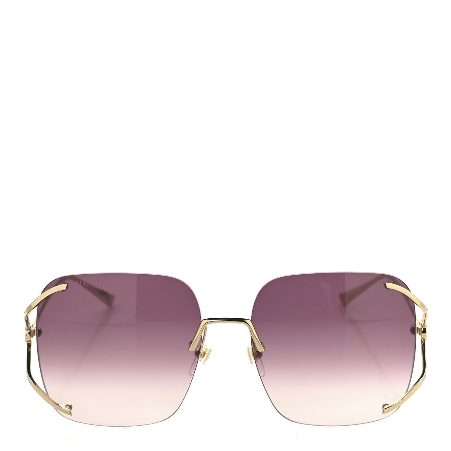 Metal Oversized Sunglasses GG0646S Gold Blue