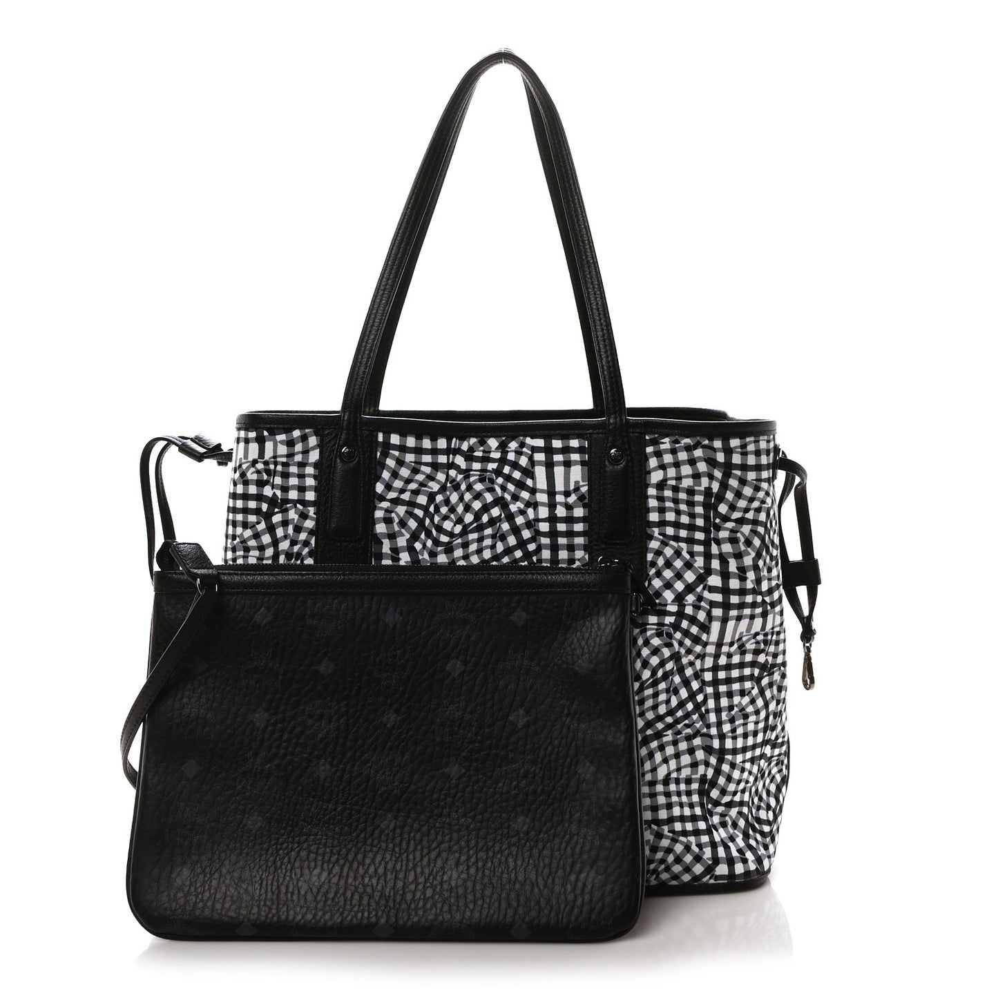 Visetos Medium Liz Reversible Shopper Tote Black