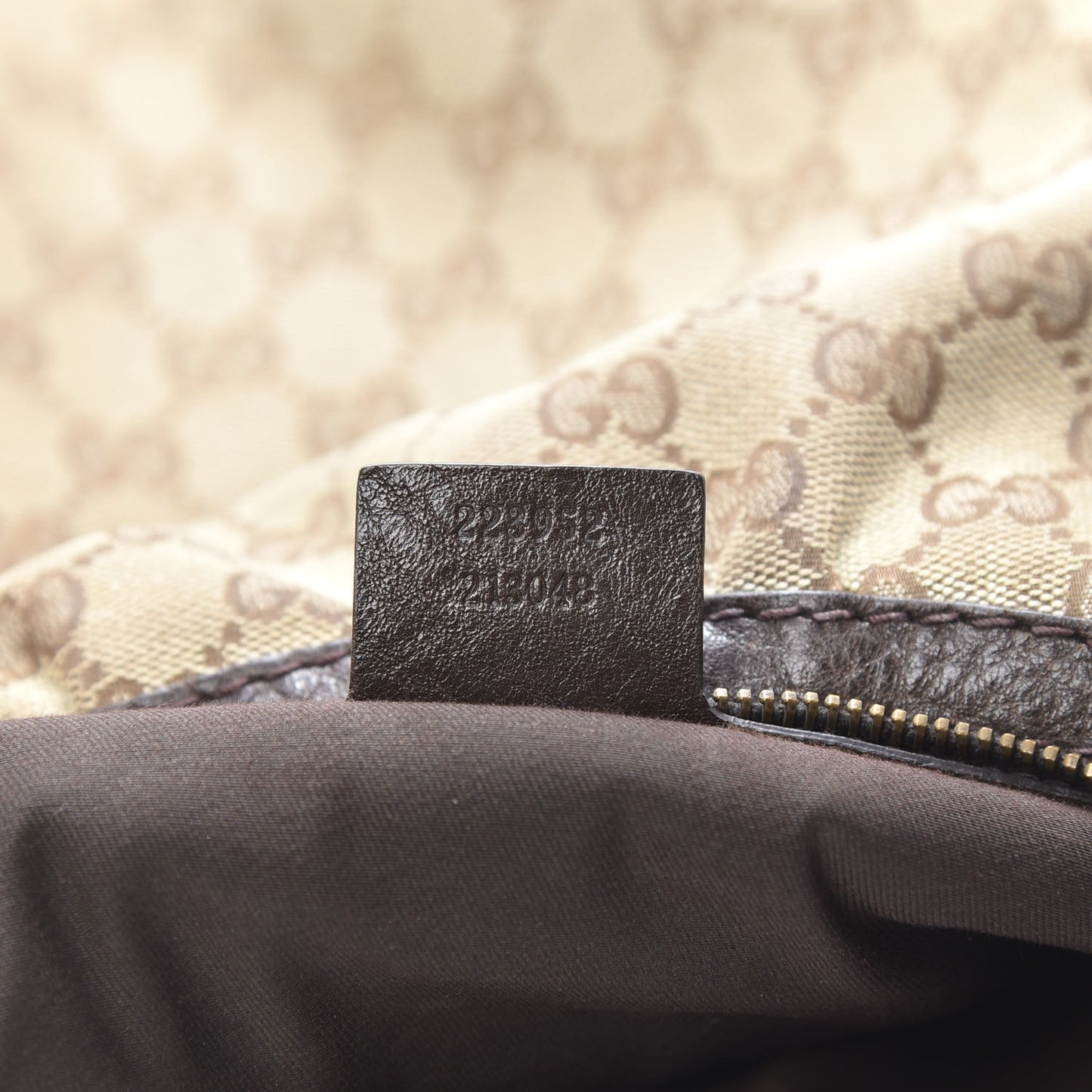 Monogram Medium Interlocking Hobo Dark Brown