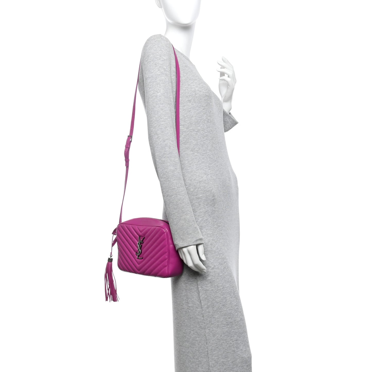 Calfskin Matelasse Monogram Lou Camera Bag Electric Fuchsia