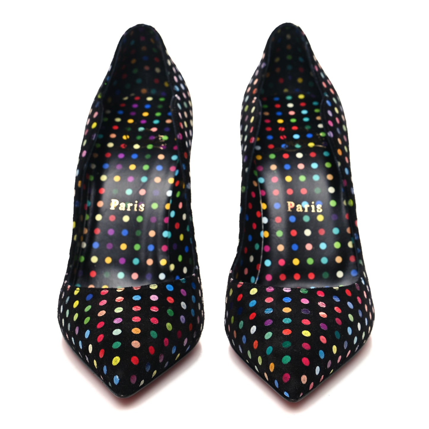 Suede Polka Dot Hot Chick 100 Pumps 38 Black Multicolor 38 Black Multicolor