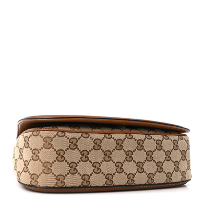 Gucci GG Monogram Calfskin Medium Blondie Top Handle Bag Beige Dark Brown 4 of 10