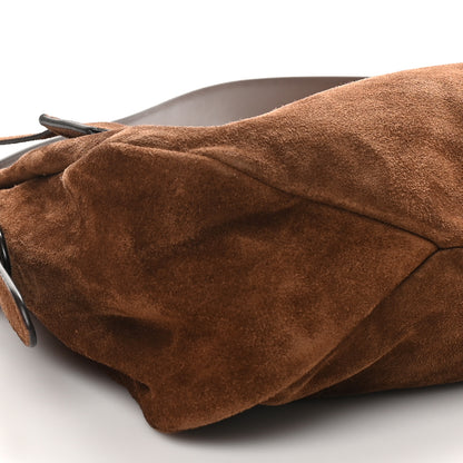 Prada Scamosciato Suede Medium Aimee Shoulder Bag Cacao 14 of 17