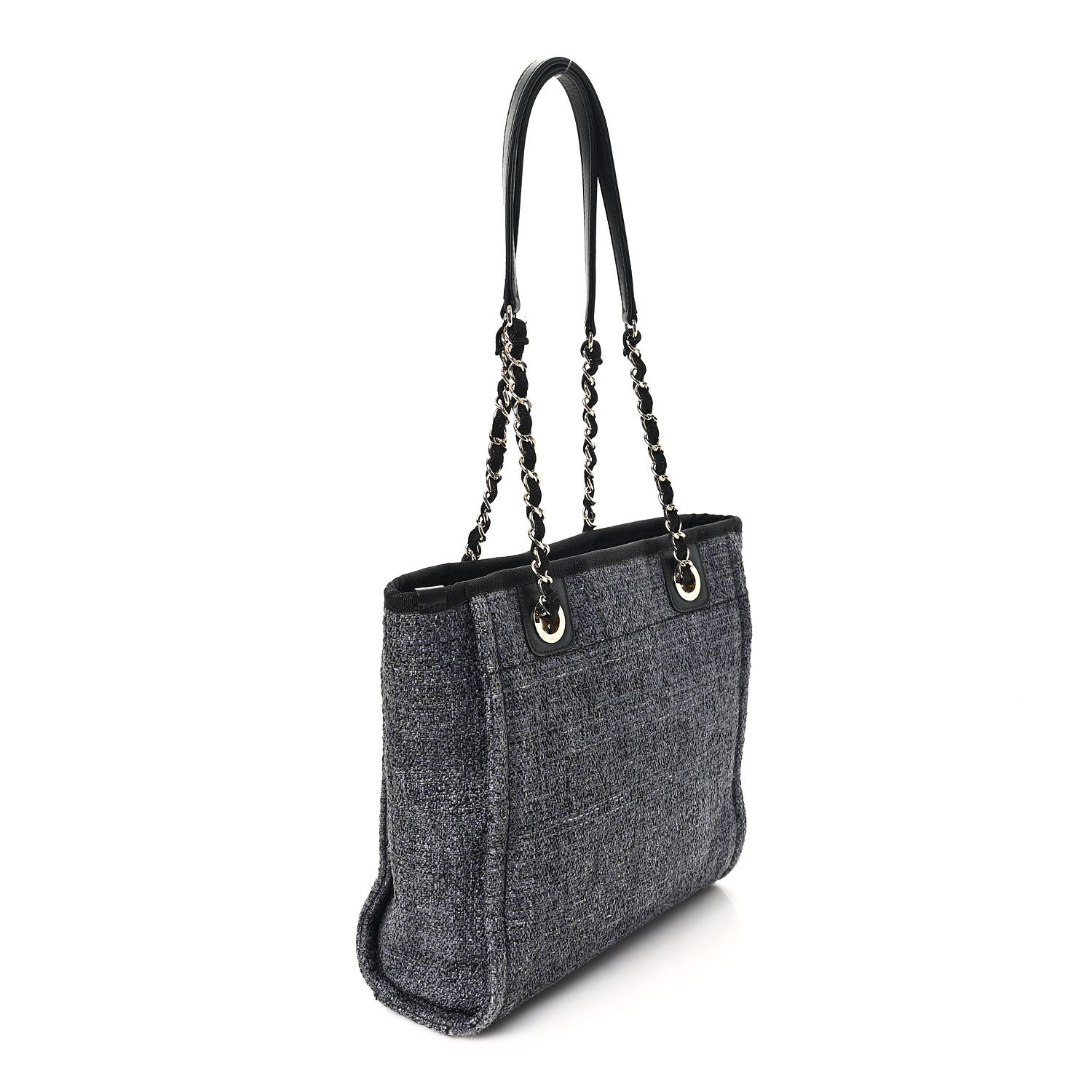 Chanel Lurex Boucle Mini Deauville Tote Black 3 of 11