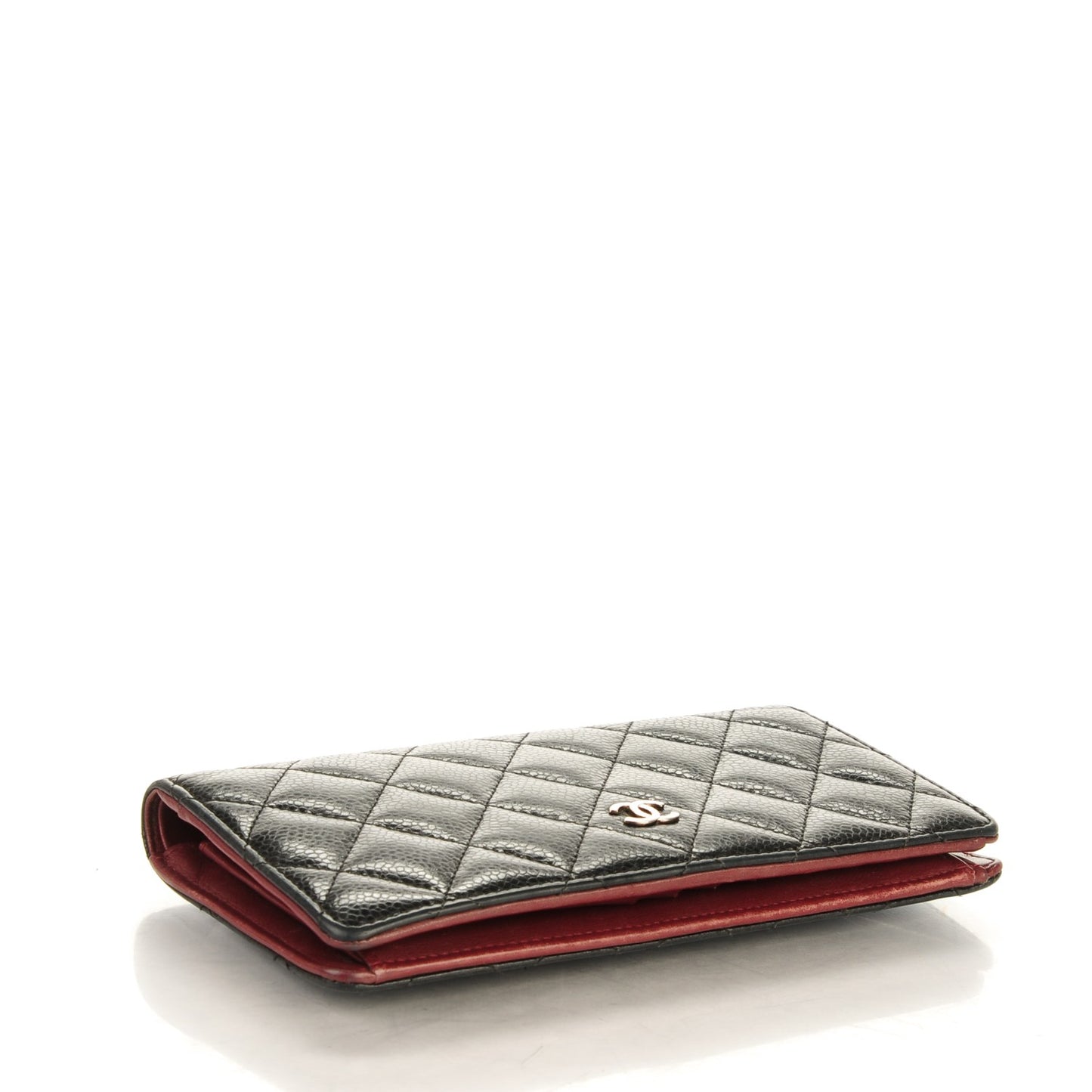 Caviar Quilted Yen Wallet Black