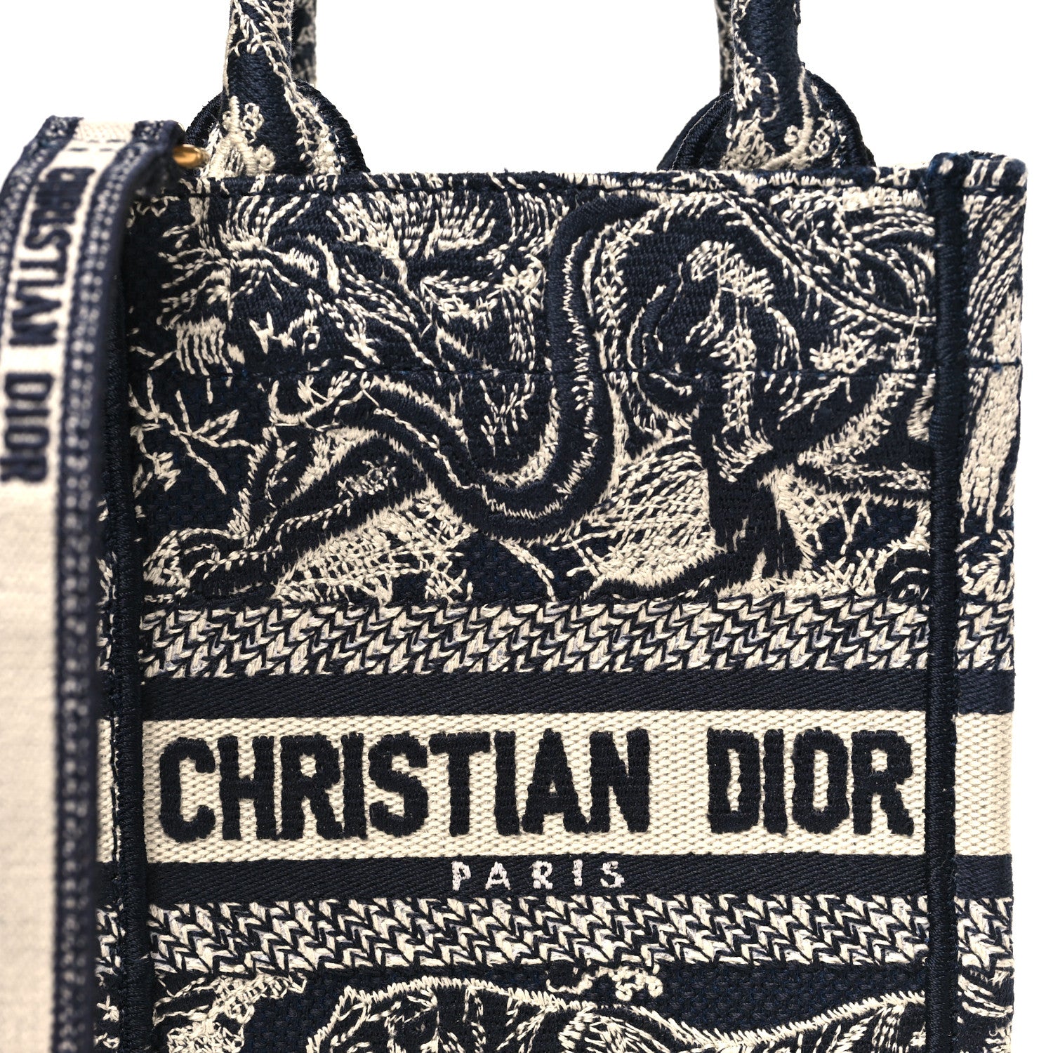 Christian Dior Canvas Toile de Jouy Reverse Embroidered Mini Book