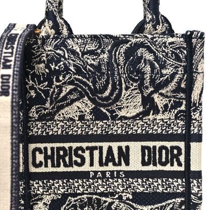 Christian Dior Canvas Toile de Jouy Reverse Embroidered Mini Book Tote Phone Bag Blue 7 of 9