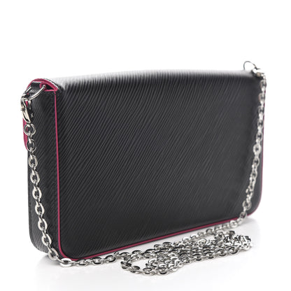 Louis Vuitton Epi Pochette Felicie Black Hot Pink 2 of 10