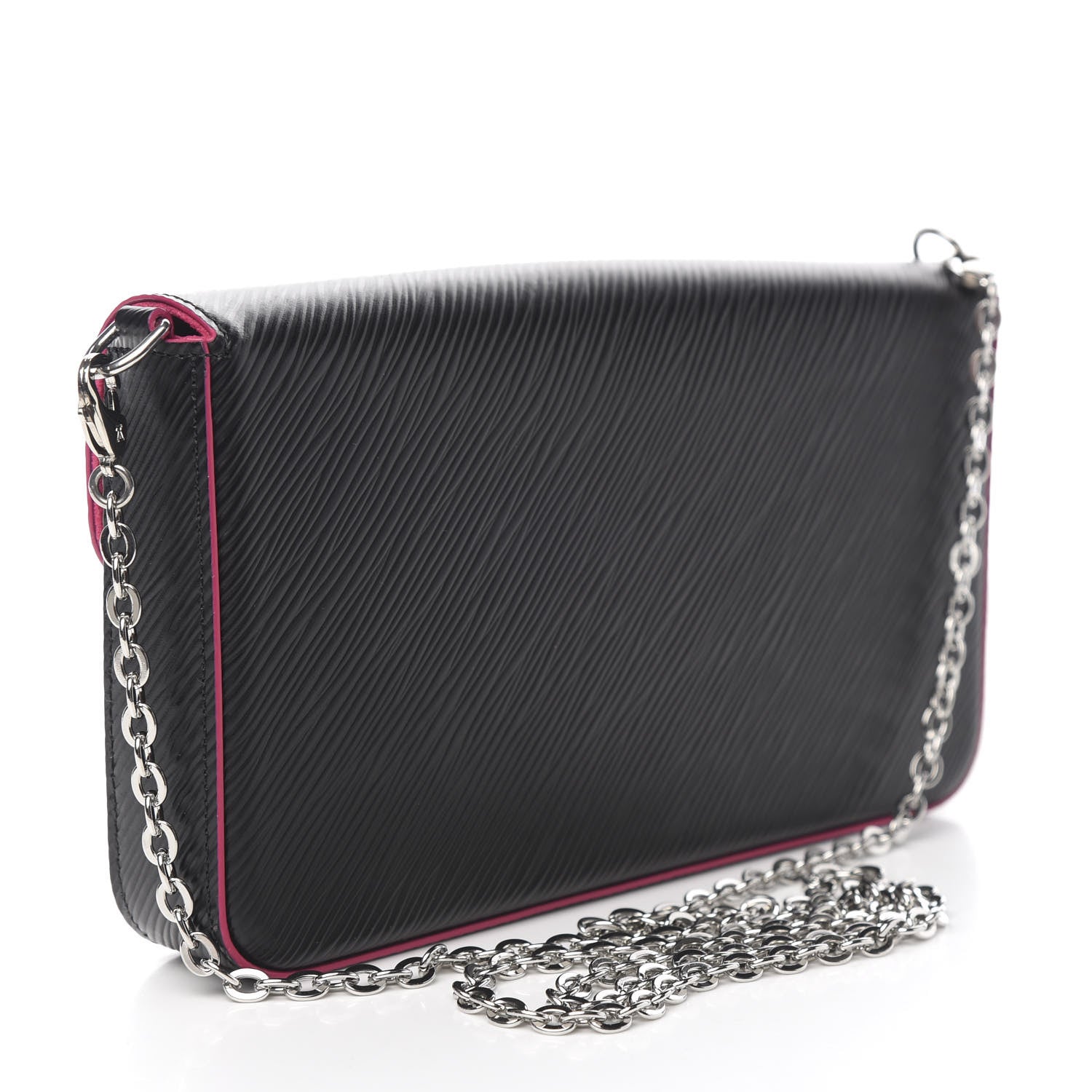 Louis Vuitton Epi Pochette Felicie Black Hot Pink 2 of 10