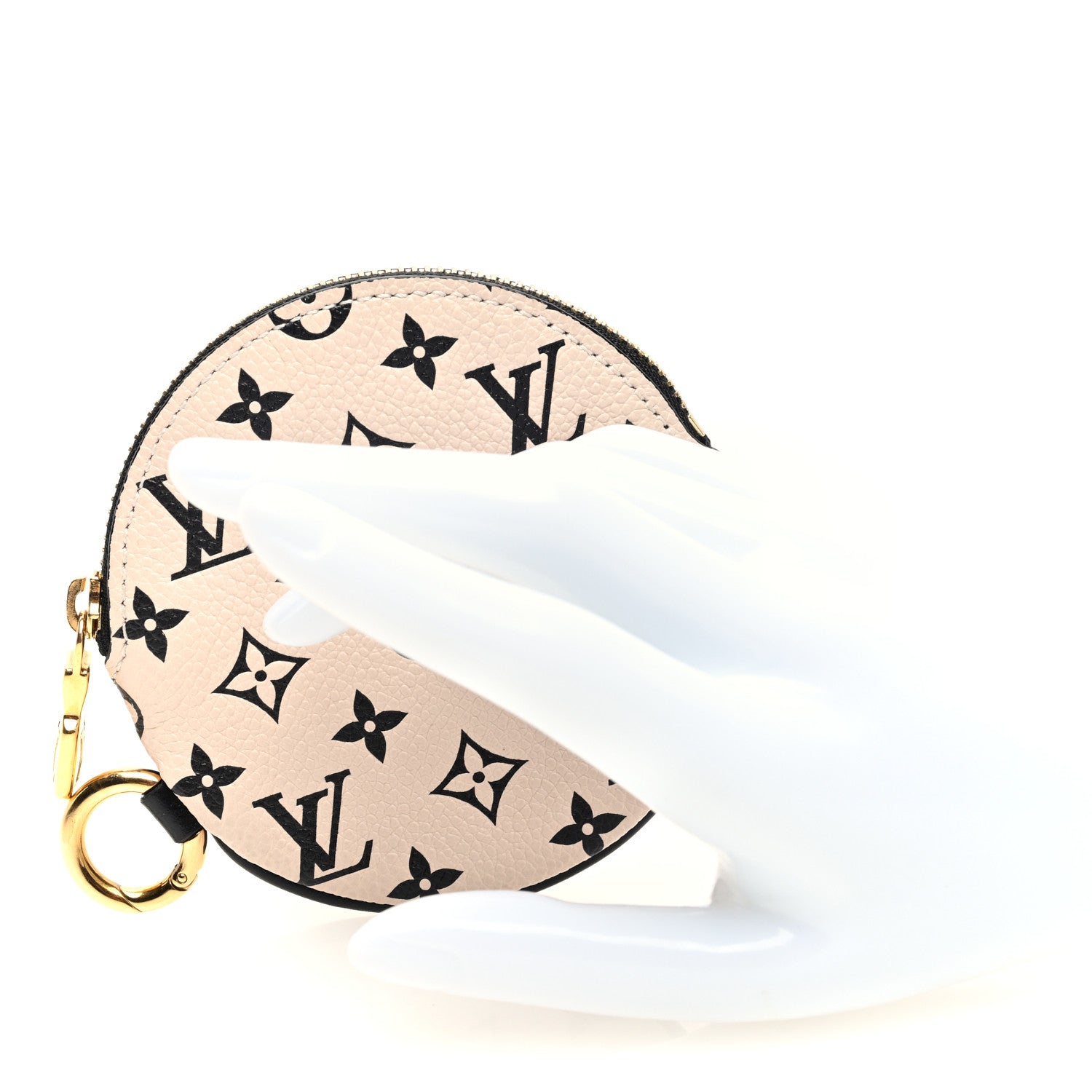 Louis Vuitton Empreinte Round Coin Purse Cream Black 2 of 6