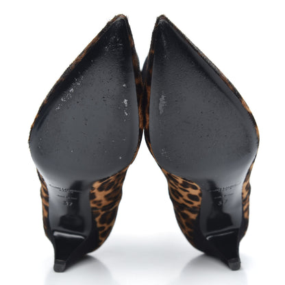 Saint Laurent Pony Hair Leopard Printed Charlotte Booties 37 Naturale 5 of 8