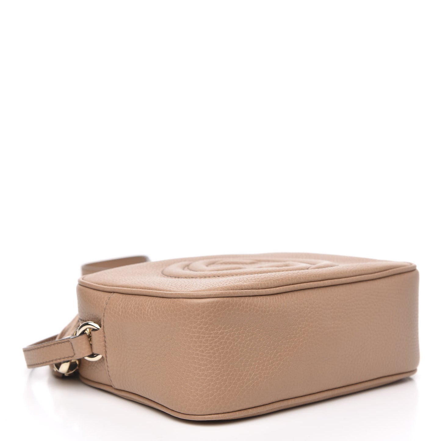 Pebbled Calfskin Small Soho Disco Bag Rose Beige
