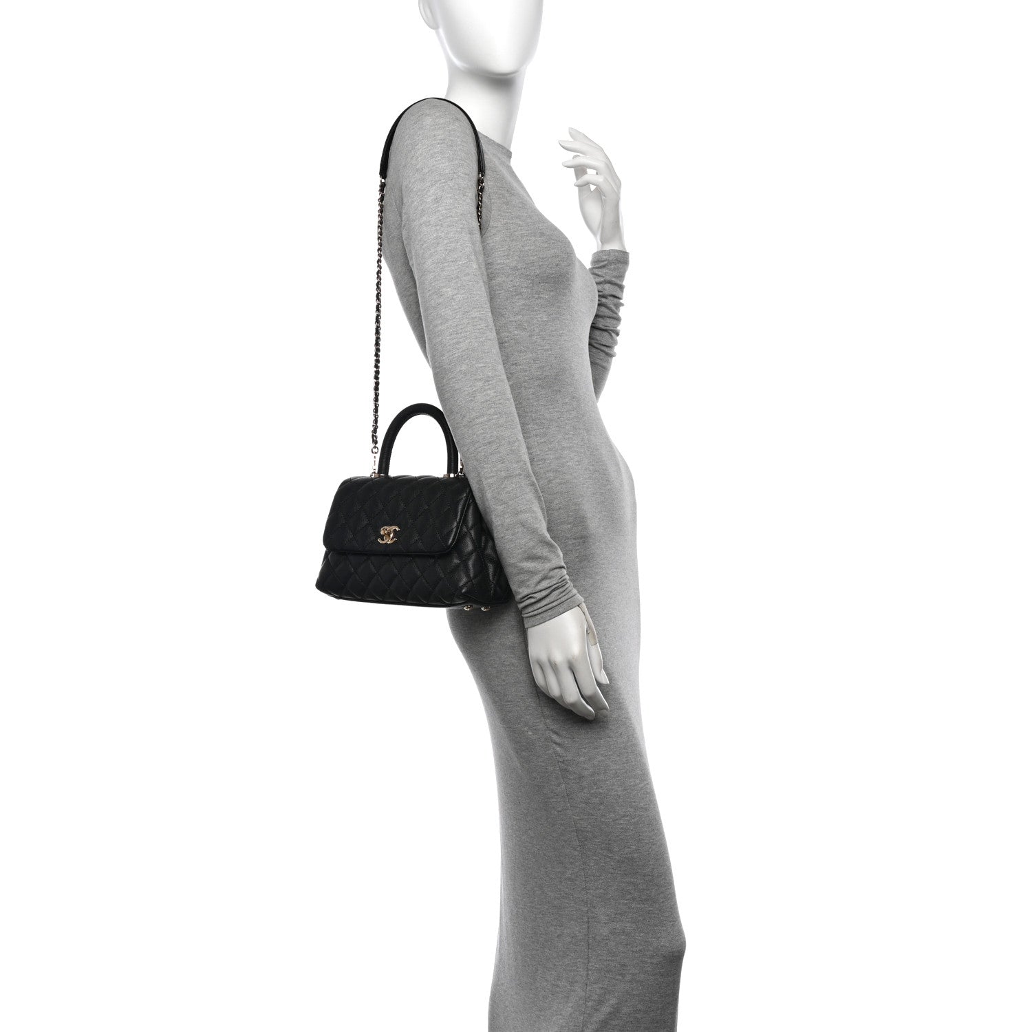 Chanel Caviar Quilted Mini Coco Handle Flap Black 2 of 10