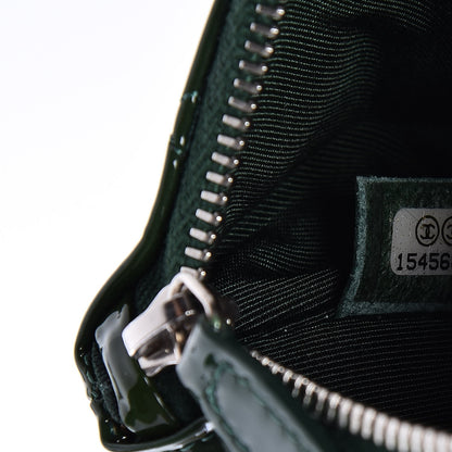 Chanel Patent Quilted Key Holder Case Green 7 of 7