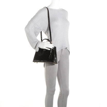 Hermes Shiny Porosus Crocodile Kelly Sellier 25 Cocoan 4 of 28