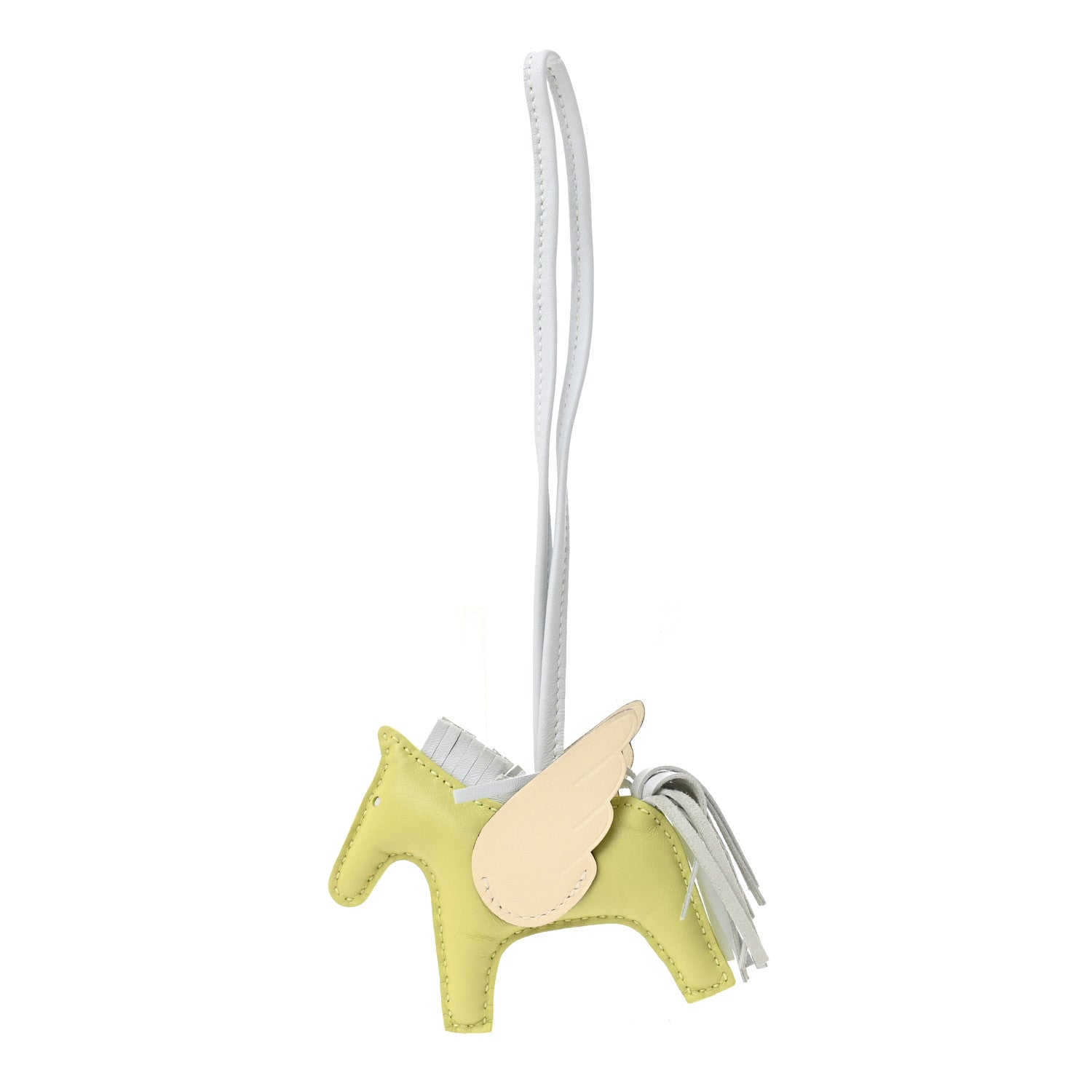 Hermes Milo Lambskin Grigri Rodeo Pegase Horse Bag Charm PM Jaune Bourgeon Bleu Brume Nata 1 of 5