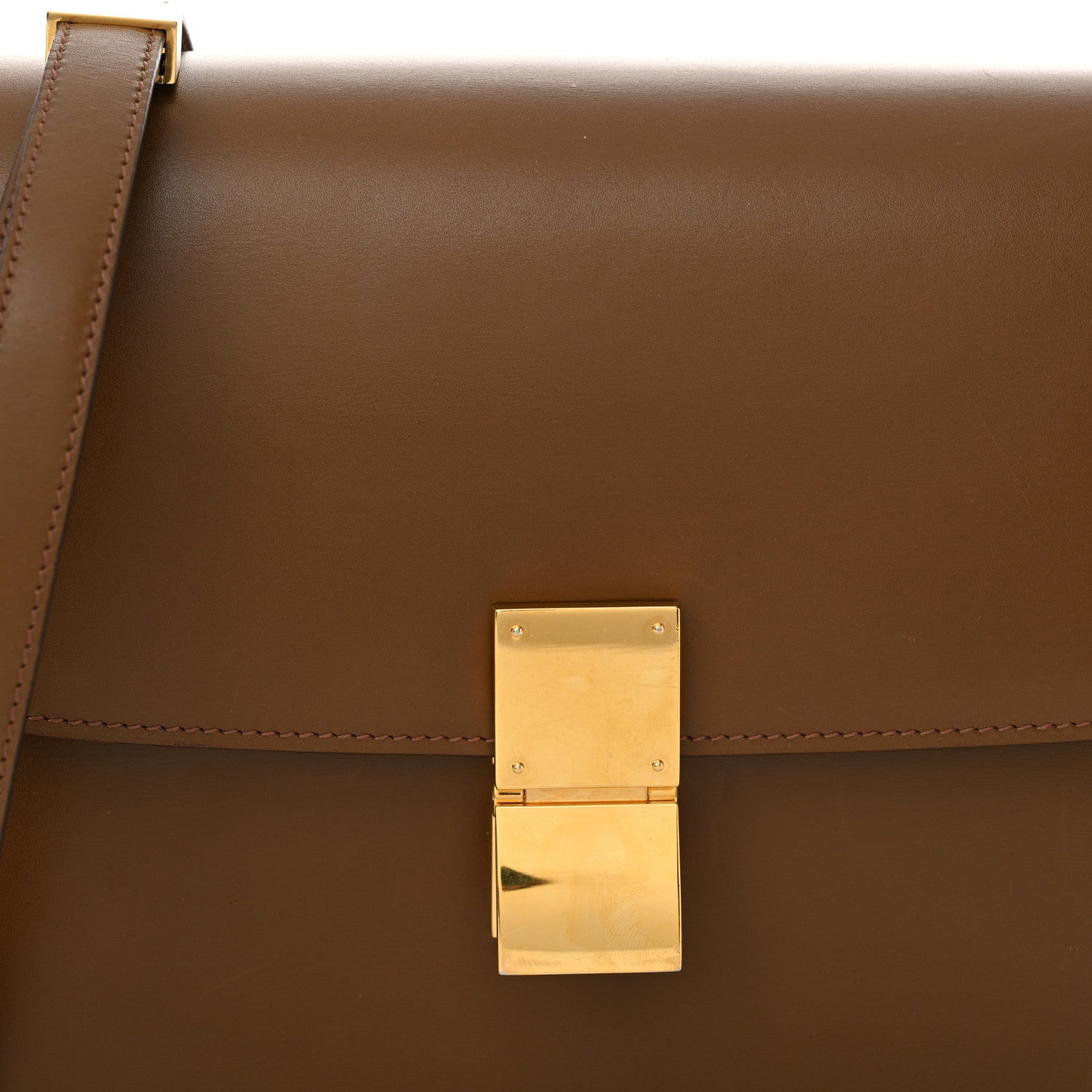Celine Box Calfskin Medium Classic Box Flap Bag Camel 8 of 11