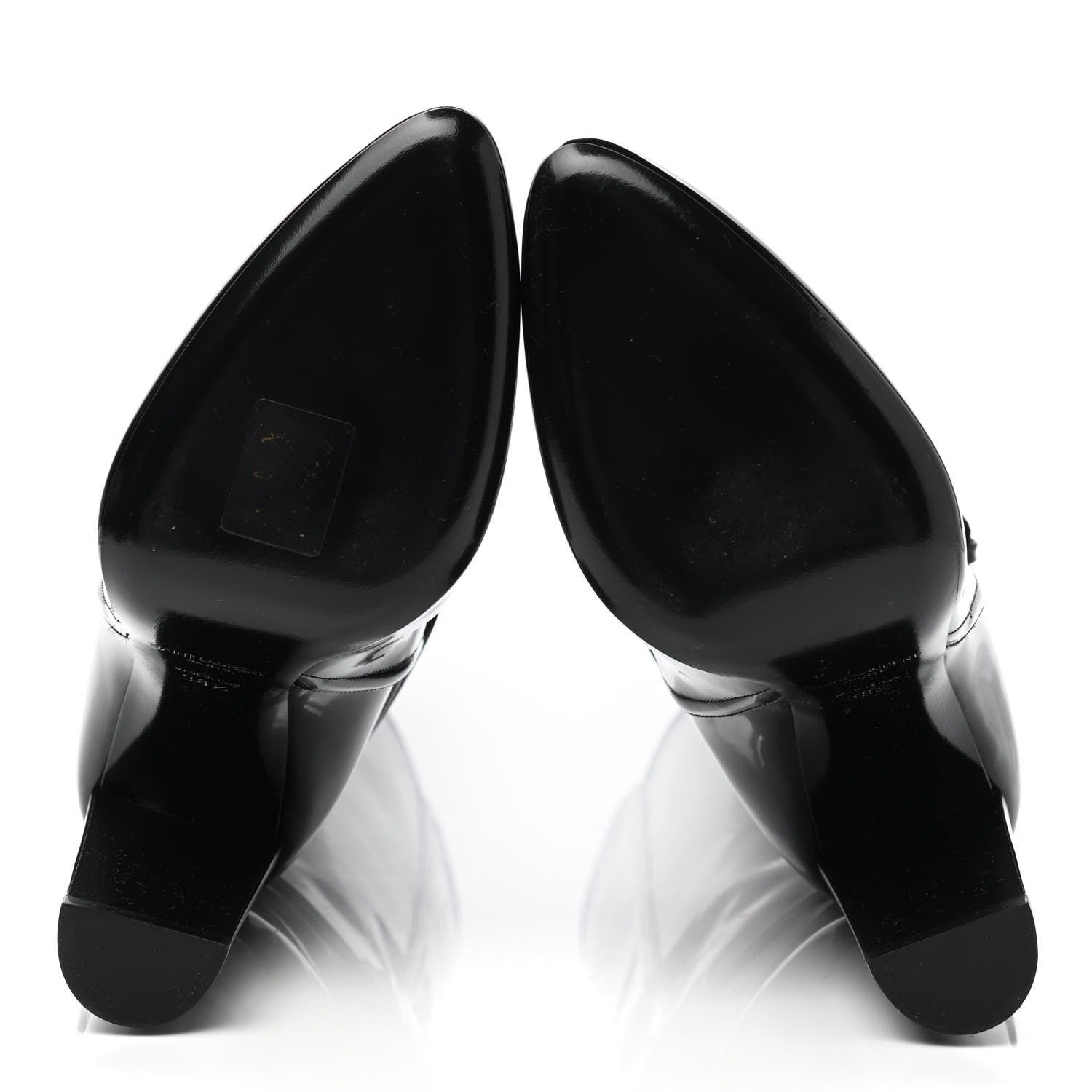 Saint Laurent Patent Soxiante 105 Knee High Boots 38.5 Black 5 of 8