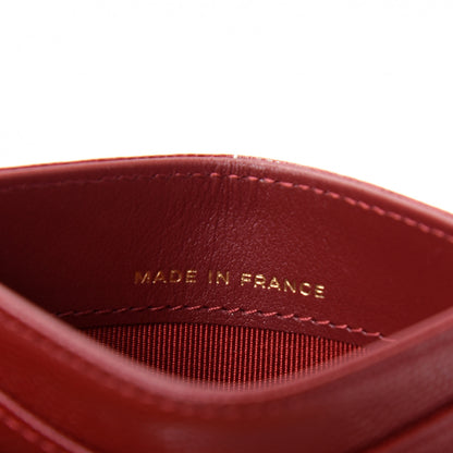 Chanel Caviar Quilted Card Holder Dark Red 7 of 9