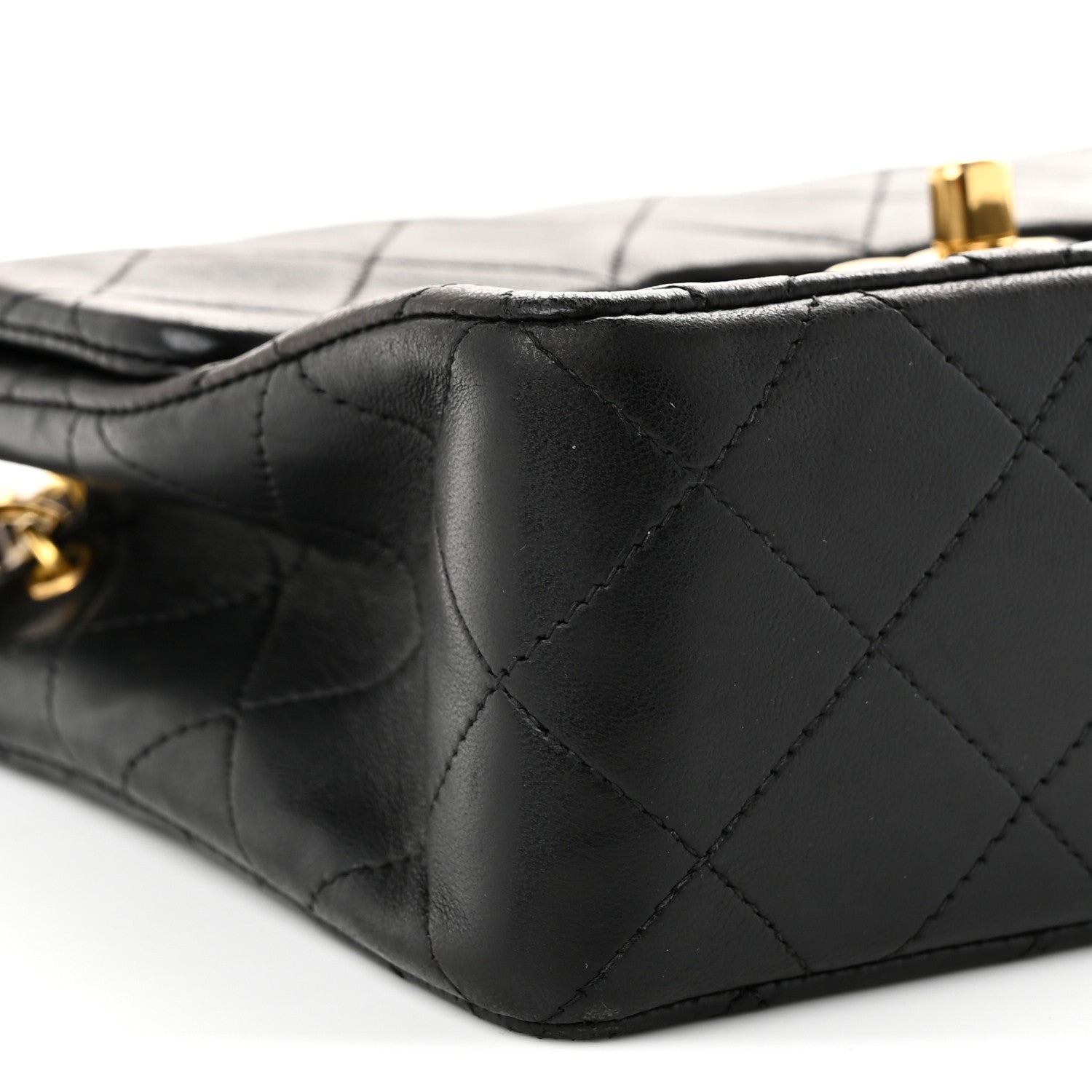 Chanel Lambskin Quilted Mini Square Flap Bag Black 10 of 11