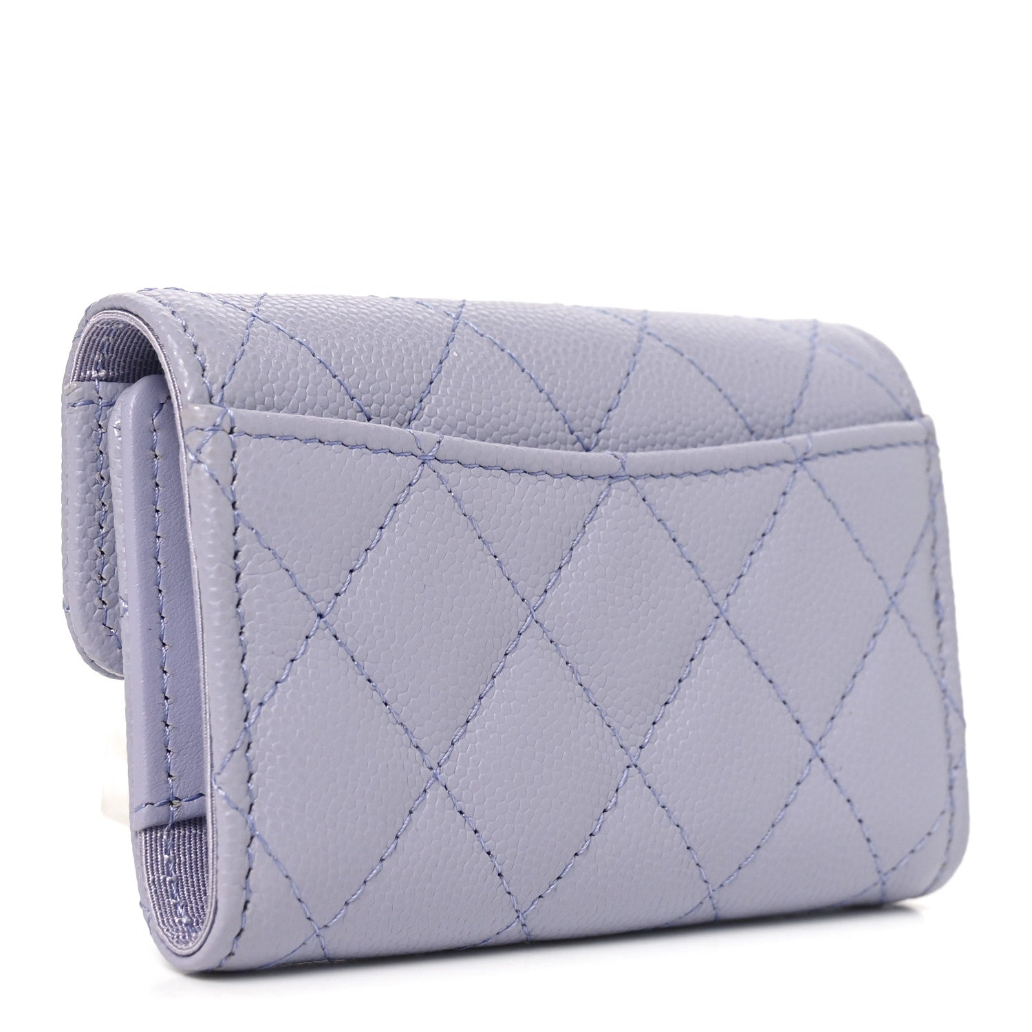 Chanel Caviar Quilted Classic 4 Key Holder Wallet Light Purple 3 of 9