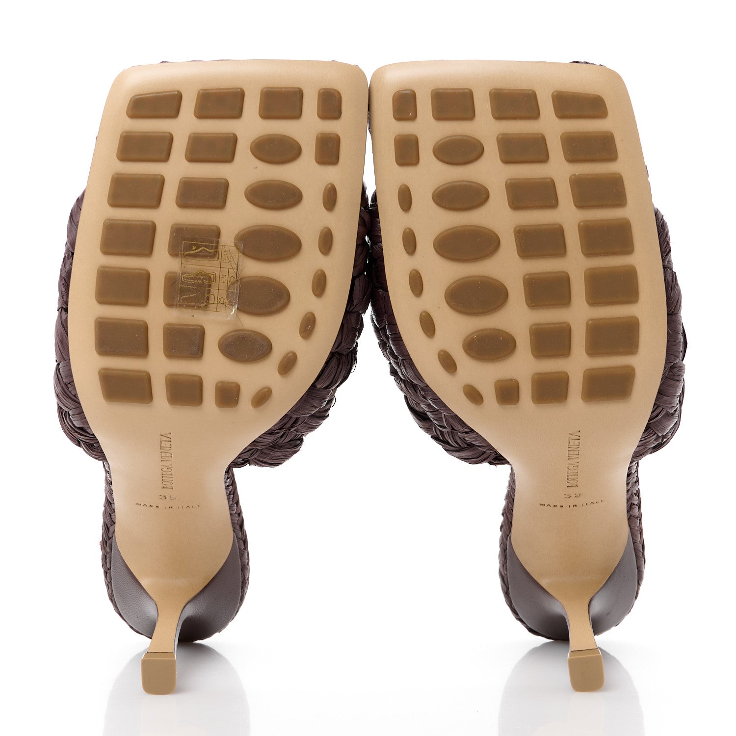 Bottega Veneta Raffia Twisted Intrecciato Stretch Mule Sandals 39 Bitter Chocolate 5 of 9