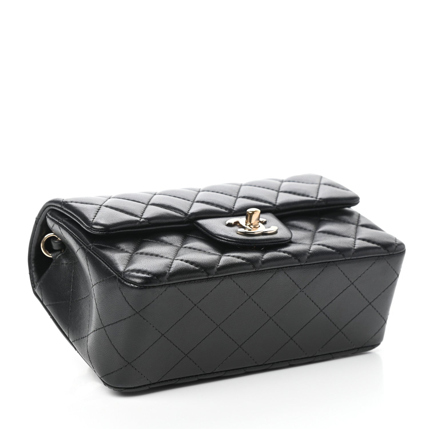 Chanel Lambskin Quilted Mini Rectangular Flap Black 4 of 10