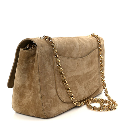 Chanel Suede Calfskin Small Souplissimo Maxi Flap Dark Beige 2 of 9