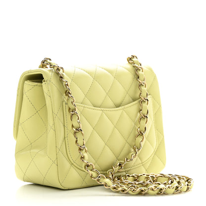 Chanel Lambskin Quilted Mini Square Flap Green 3 of 14