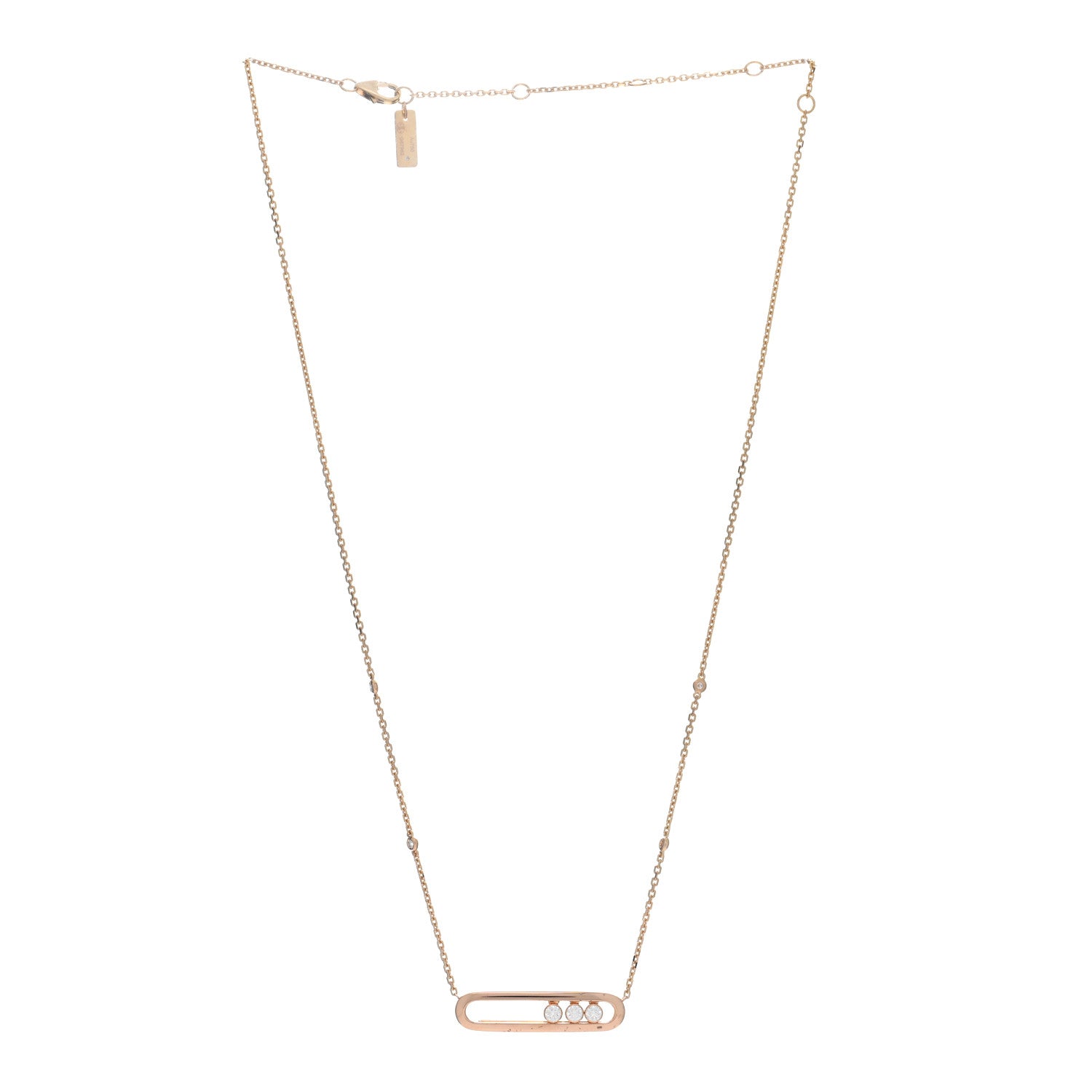 Messika 18K Rose Gold Diamond Move Pendant Necklace 2 of 5