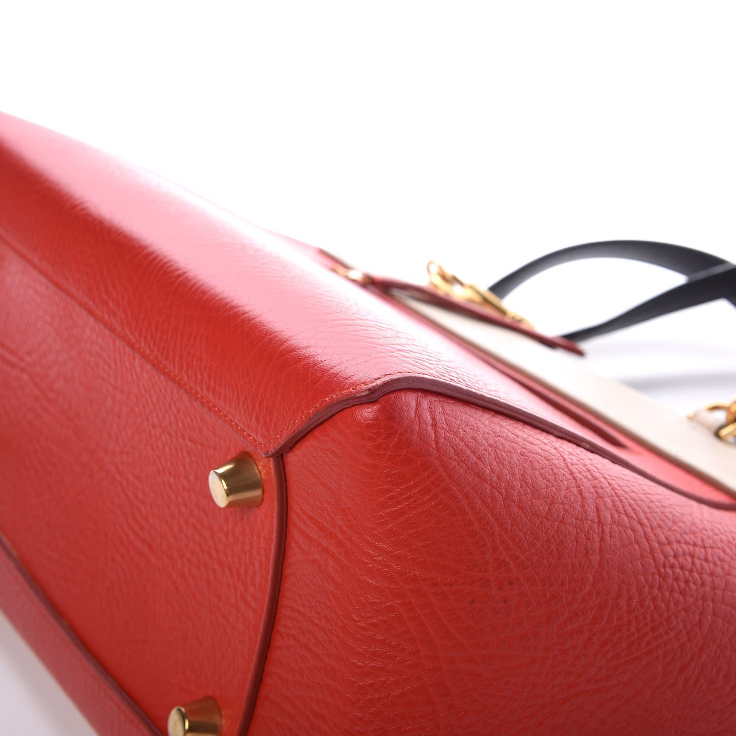 Celine Elephant Calfskin Mini Tri-Color Belt Bag Vermillion 15 of 19