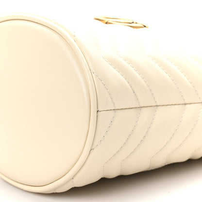 Gucci Calfskin Matelasse Mini GG Marmont 2.0 Bucket Bag White 10 of 11