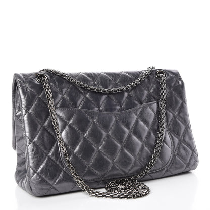 Chanel Metallic Aged Calfskin Quilted 2.55 Reissue 227 Flap Dark Silver 3 of 16