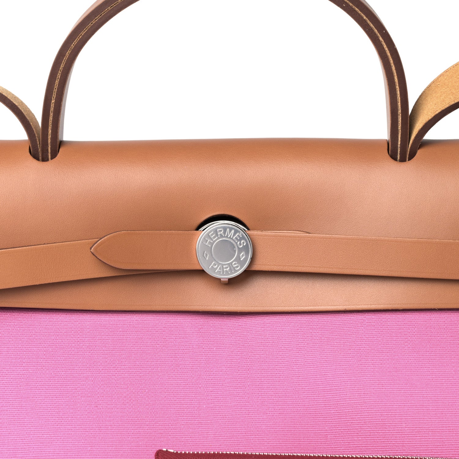 Hermes Toile Officier Vache Hunter Verso Herbag Zip PM 31 Bubblegum Rubis Naturel 8 of 8